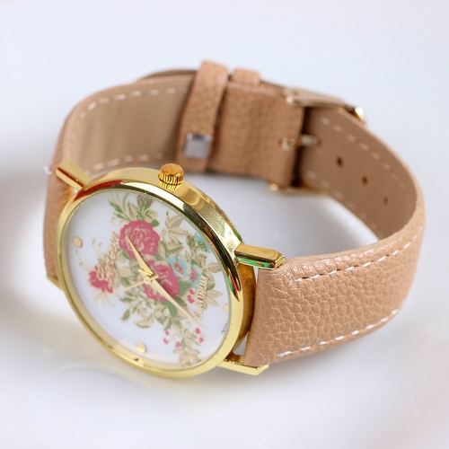 ŽENSKA URA VINTAGE BEIGE