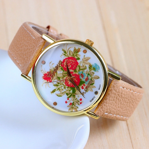 ŽENSKA URA VINTAGE BEIGE